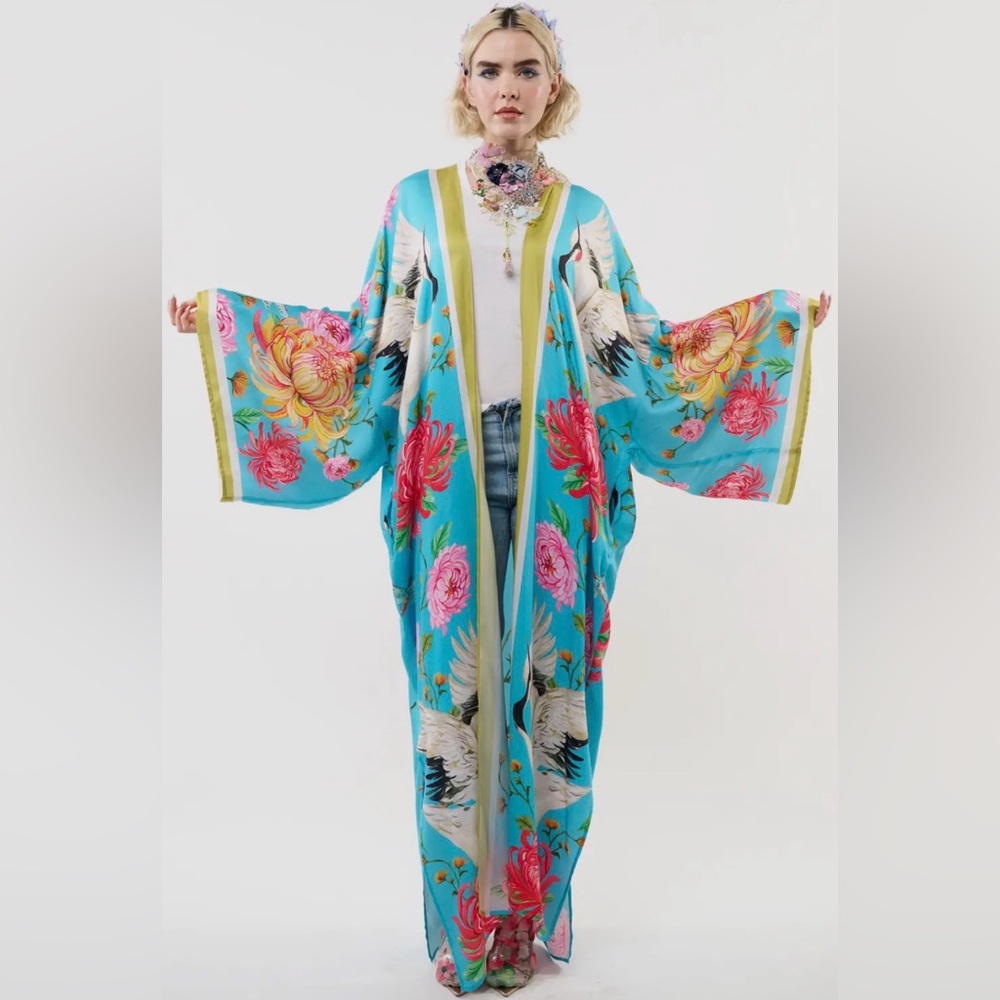 NWT Aratta Legend of the Crane Kimono One Size Boho
